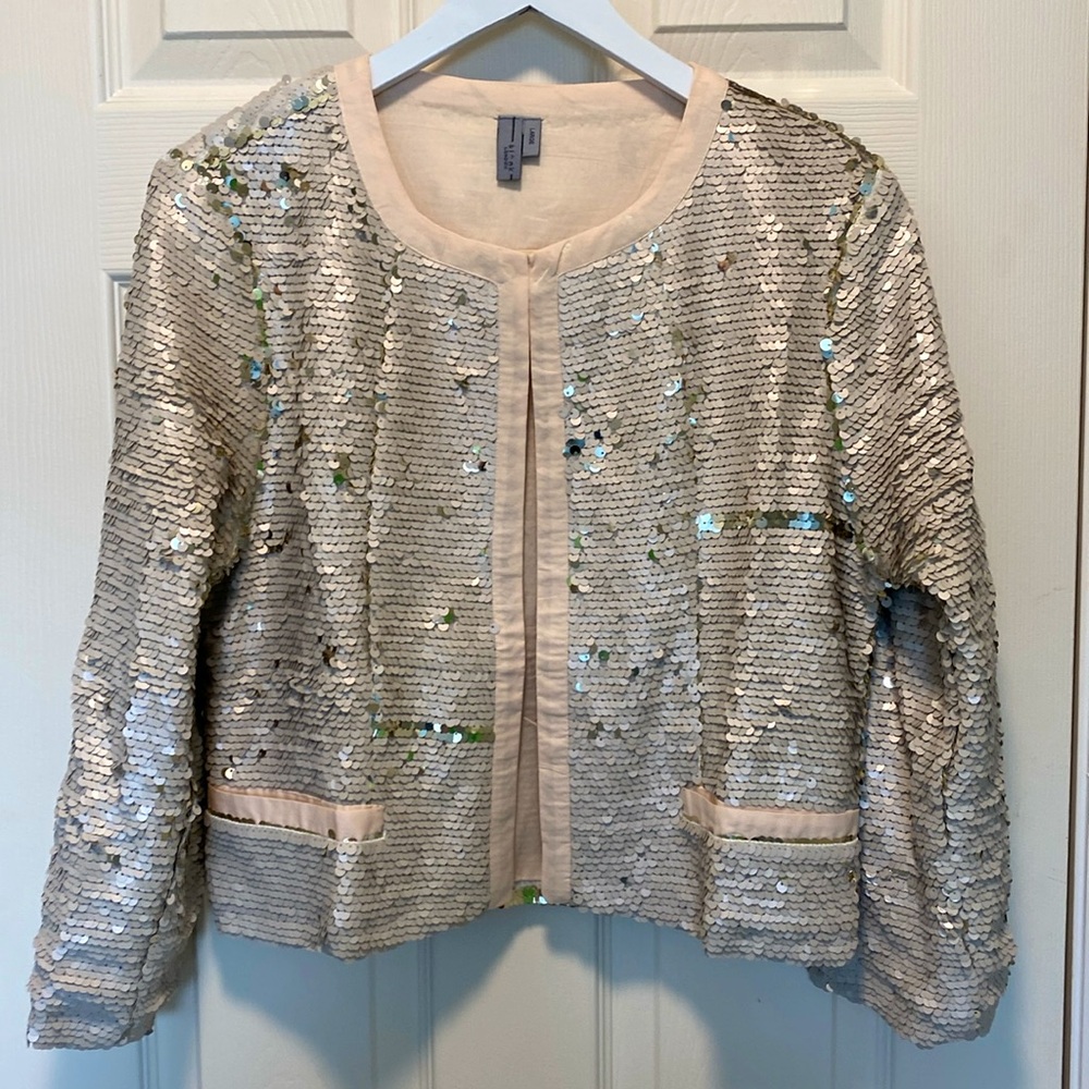 NWOT Anthropologie Bl-nk London Sequin Jacket